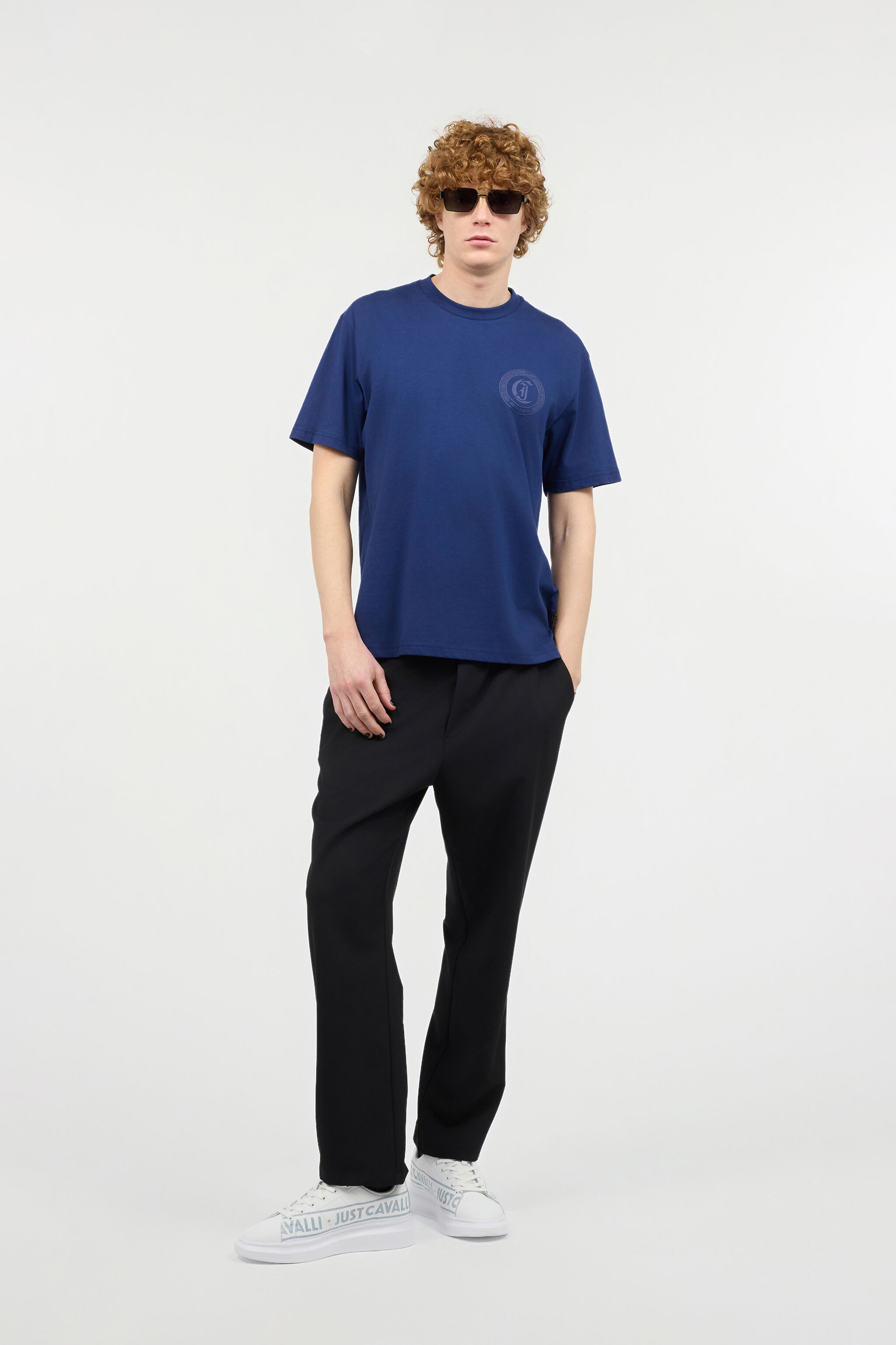 JC T-Shirt Mit Monogramm JC Dunkelblau UFT053-UF073