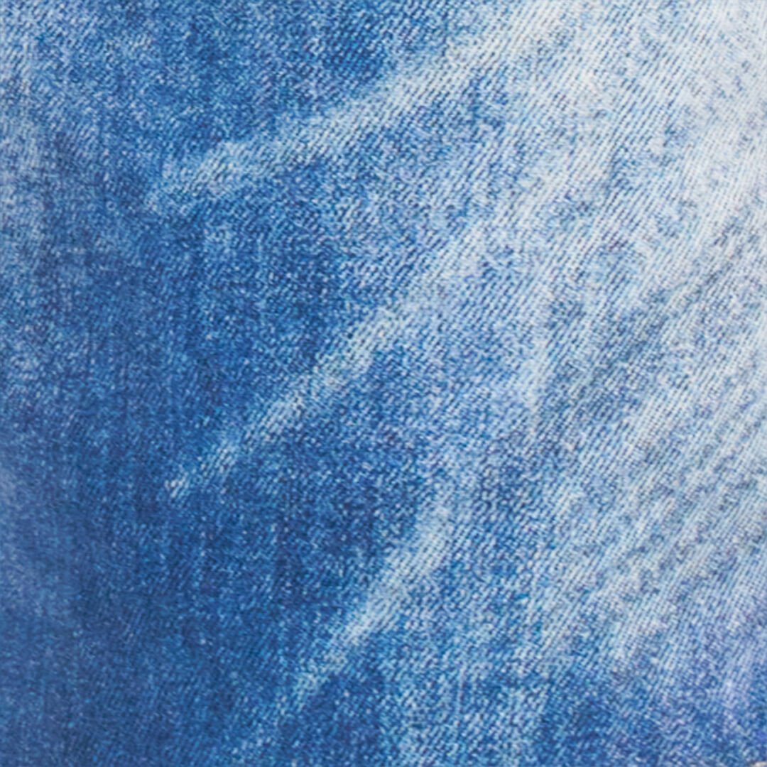 RC Denim Patchwork-Effect Corset with Lacing DARK BLUE WQJ404-DAR71