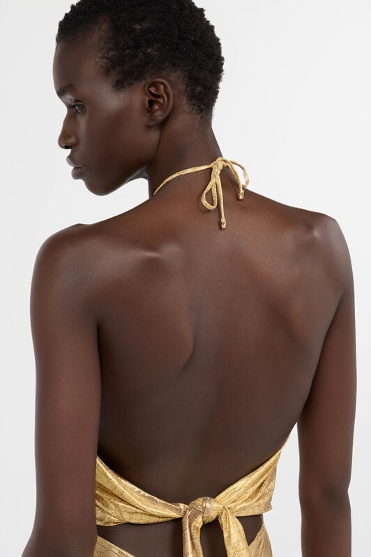 RC Tuta Beige Dorato Con Stampa Squame BEIGE/GOLD WWT145-OOS31