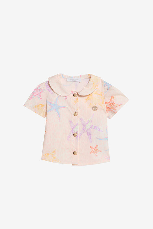 JU Baumwollhemd Mit Strafish-Print LIGHT PINK WJT700-7MR17