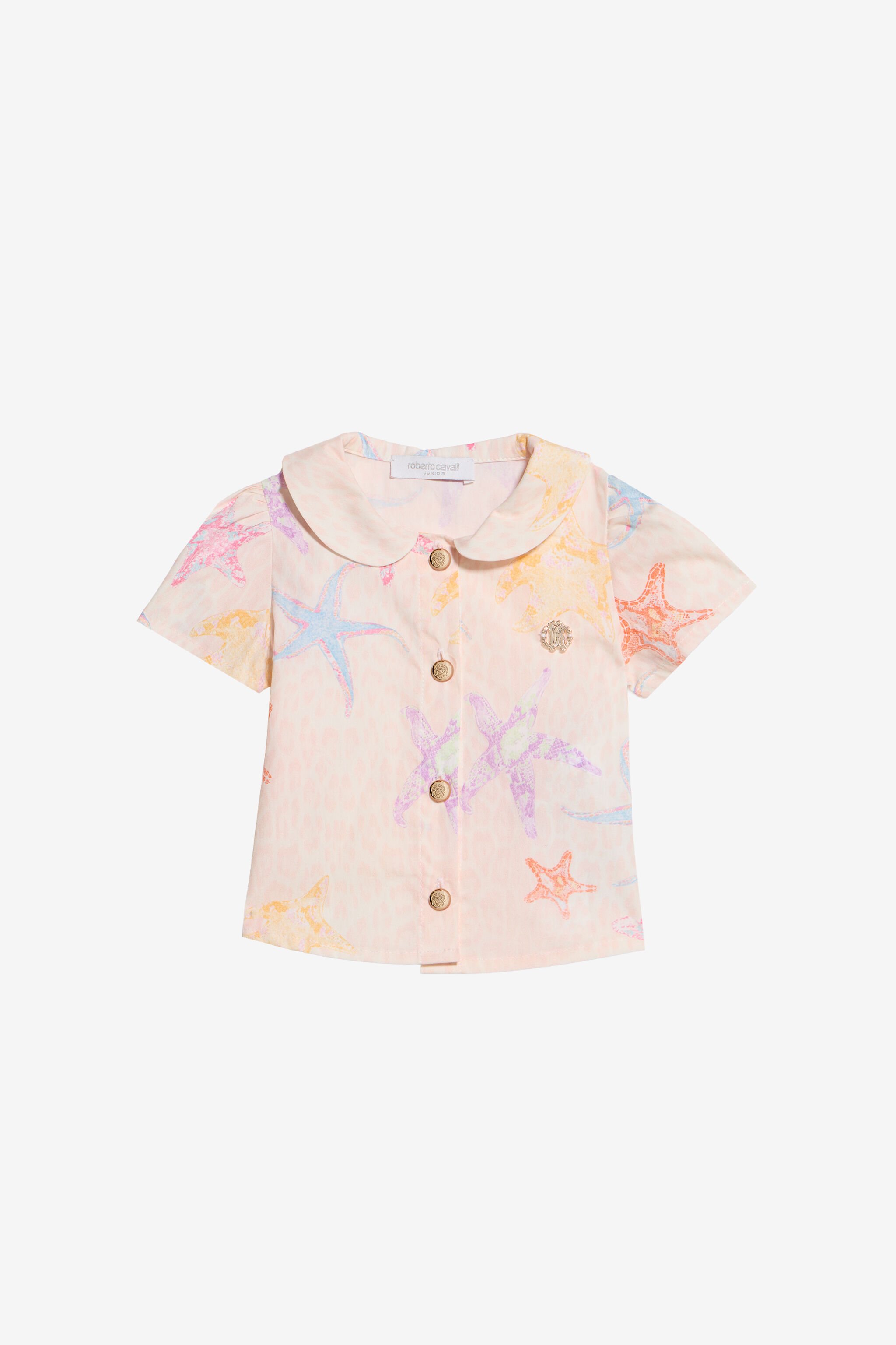 JU Baumwollhemd Mit Strafish-Print LIGHT PINK WJT700-7MR17