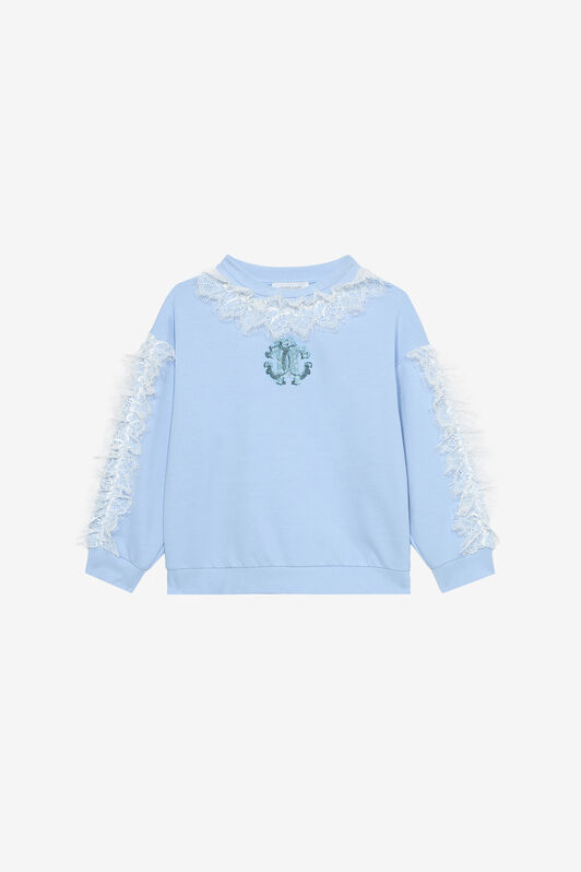 JU Sweatshirt With RC Monogram Light blue UJT66E-CF050