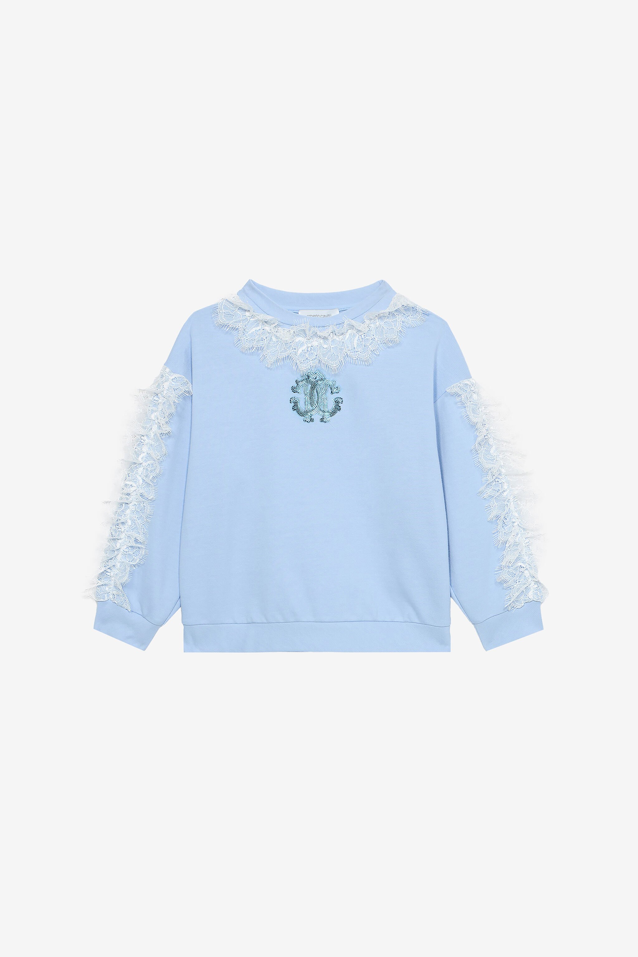 JU Sweatshirt With RC Monogram Light blue UJT66E-CF050