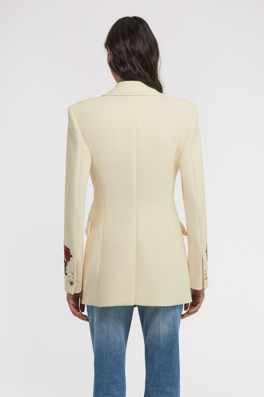 RC Floral Printed Jacket Ivory TKR405-VI037