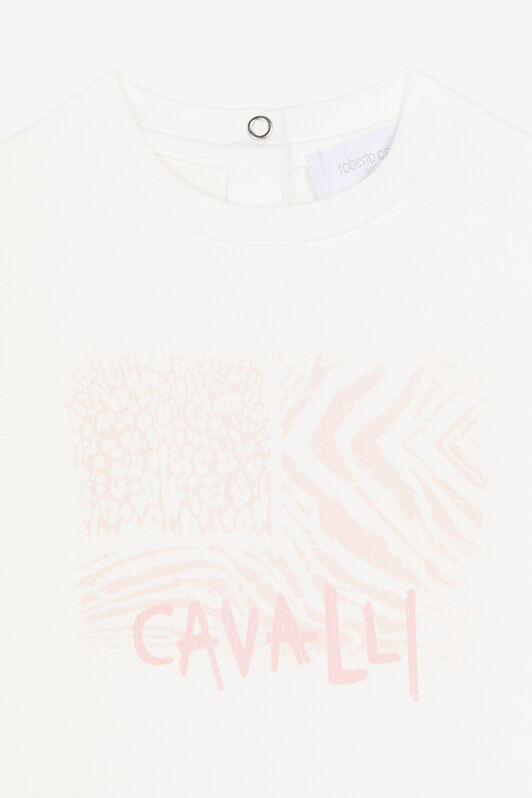 JU Animalier Patchwork-Print T-Shirt White OJT628-ISA2J