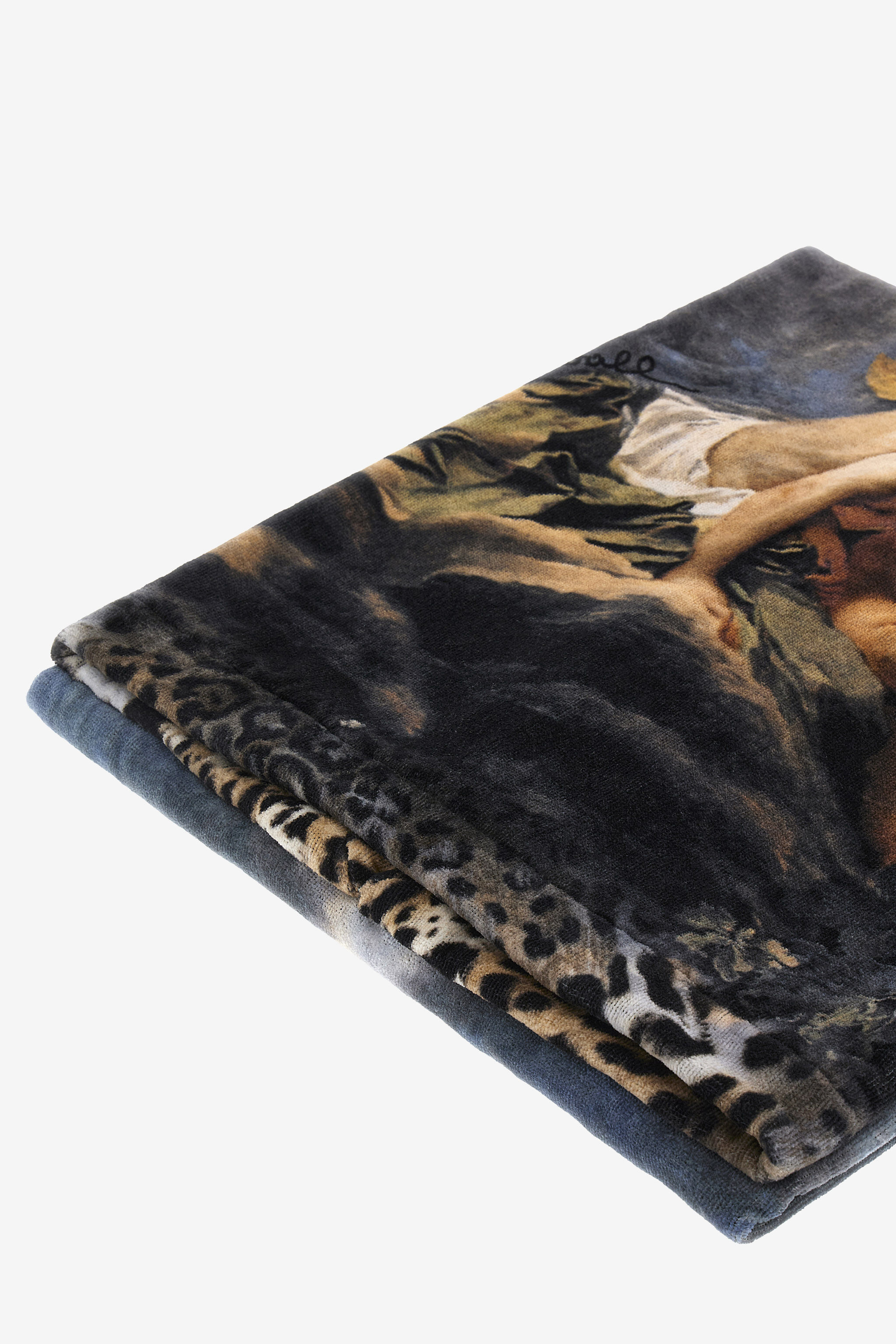 RC Beach towel with Wild Leda print Hellblau RALR01-IR001