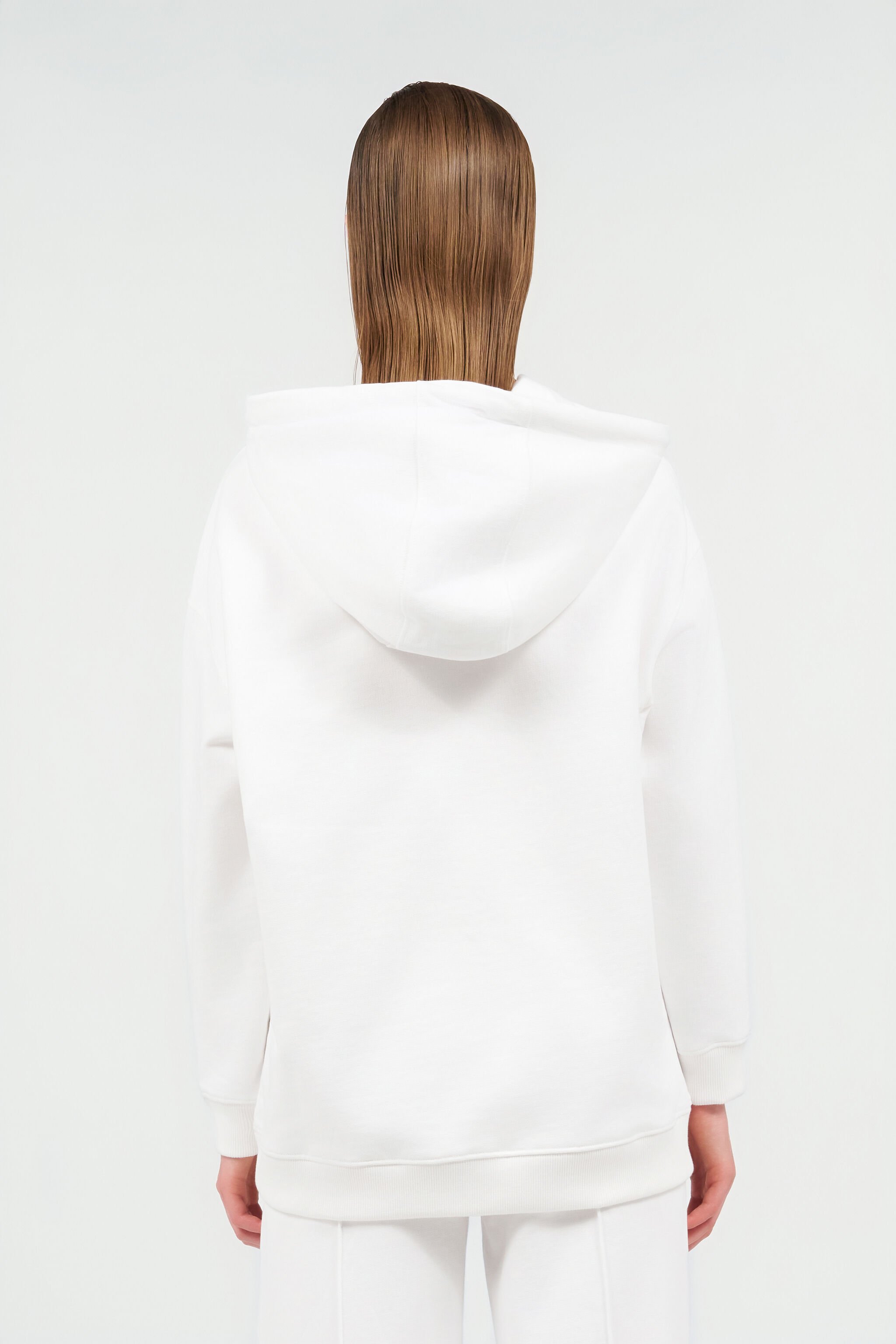 RC Sudadera con Capucha y Bordado de Tigre WHITE WQT67B-CF057