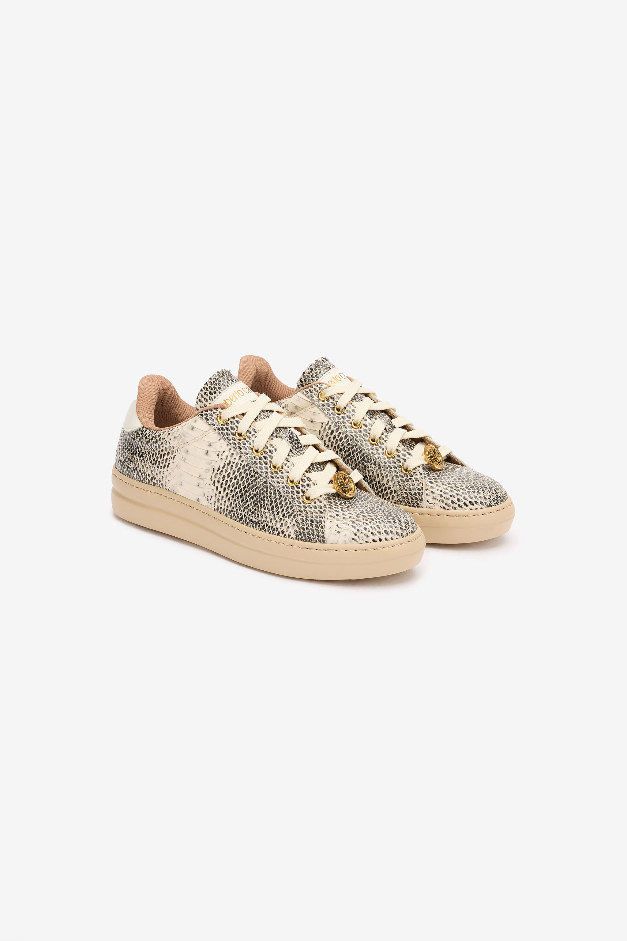 RC Sneakers With Cobra Print Black/White UKS034-PZ581
