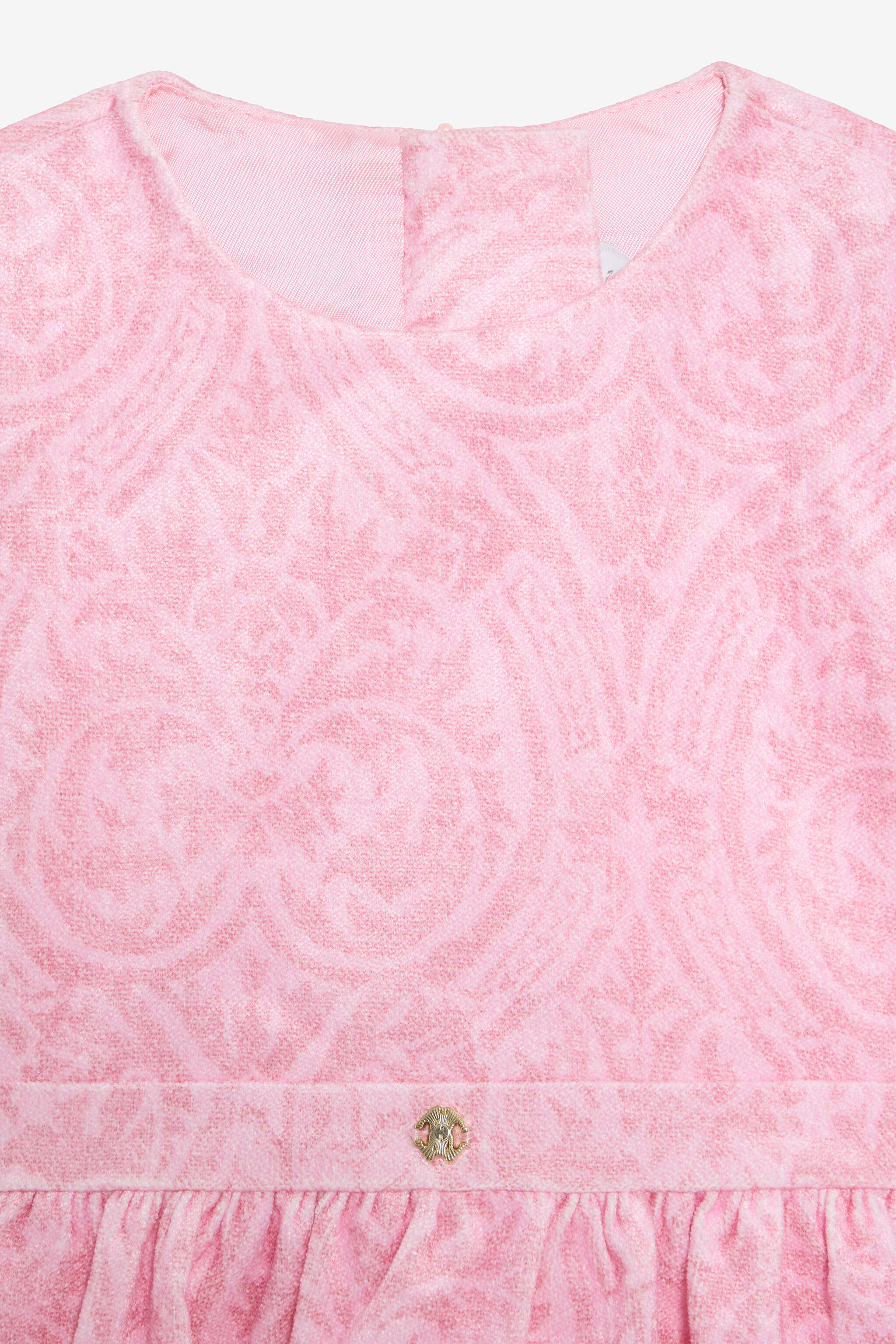JU Baby Pink Dress with Floral Print BABY ROSE VJT106-3RP28