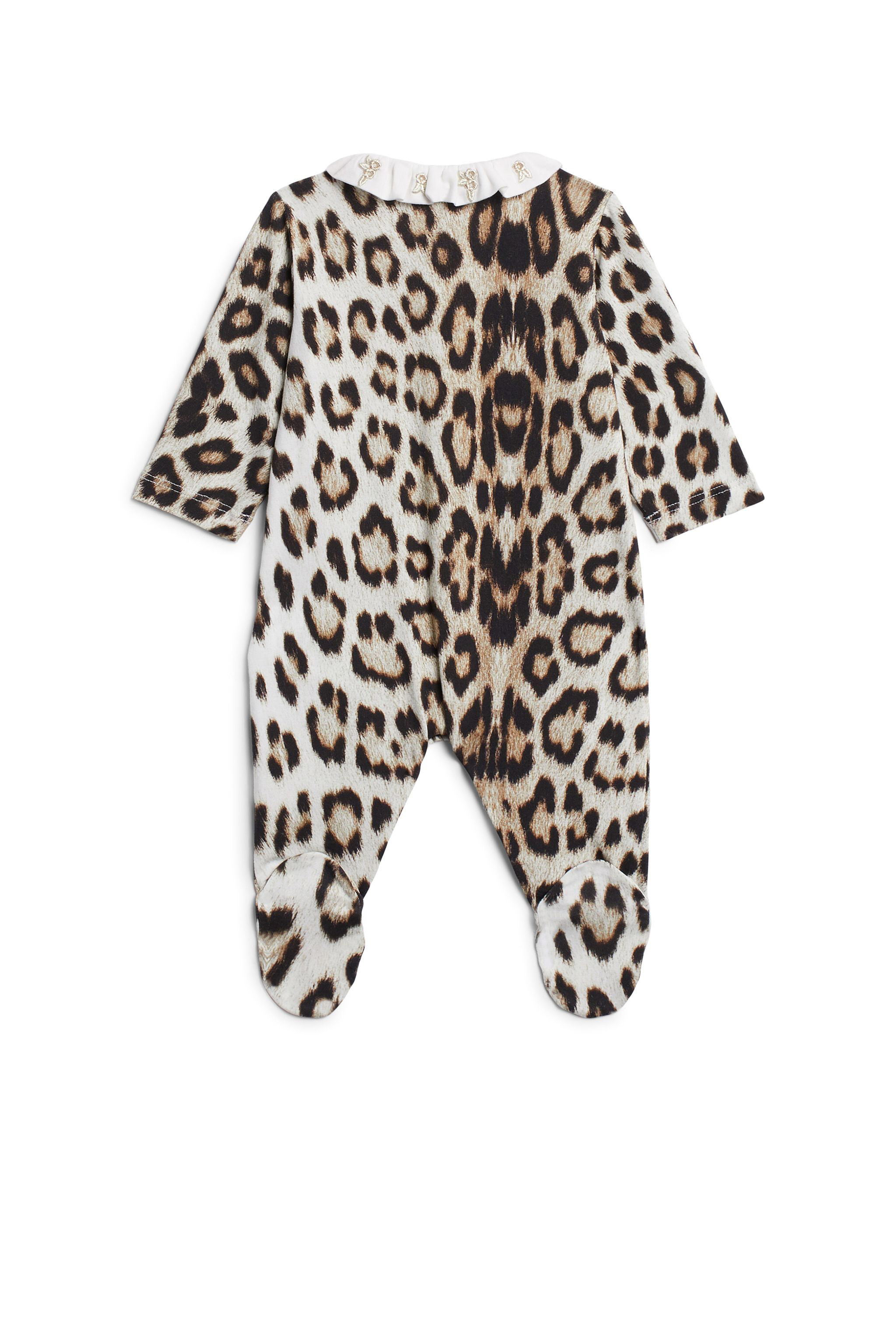 JU Natural Jaguar print babygrow BEIGE/MILKY/BLACK IJT804-JFQ64