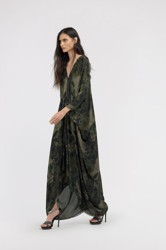 RC Hawaii Green print Kaftan Dark green SKT181-CTI84