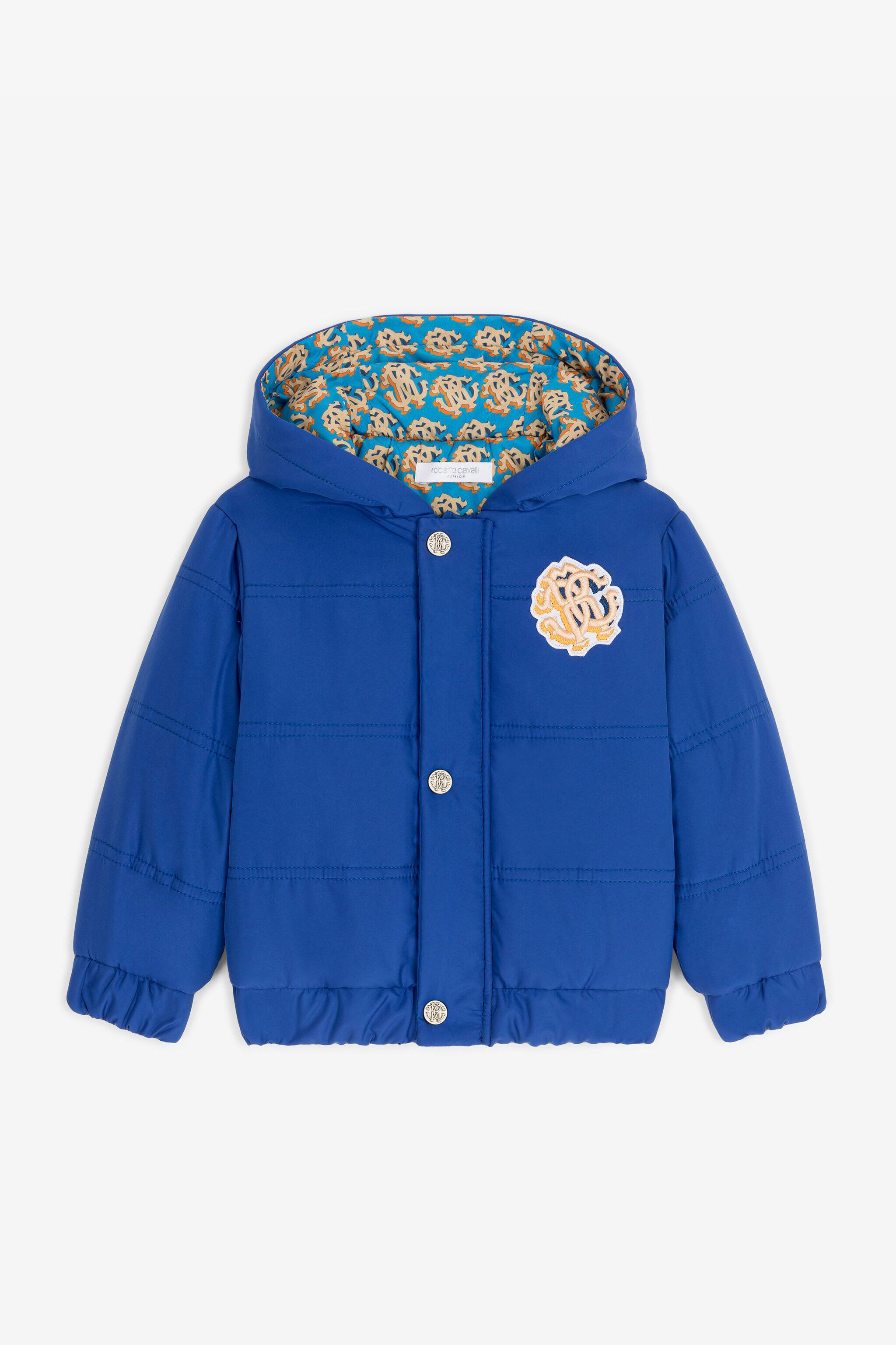 JU Giacca con cappuccio e Monogram RC Blu RJT40D-SB001