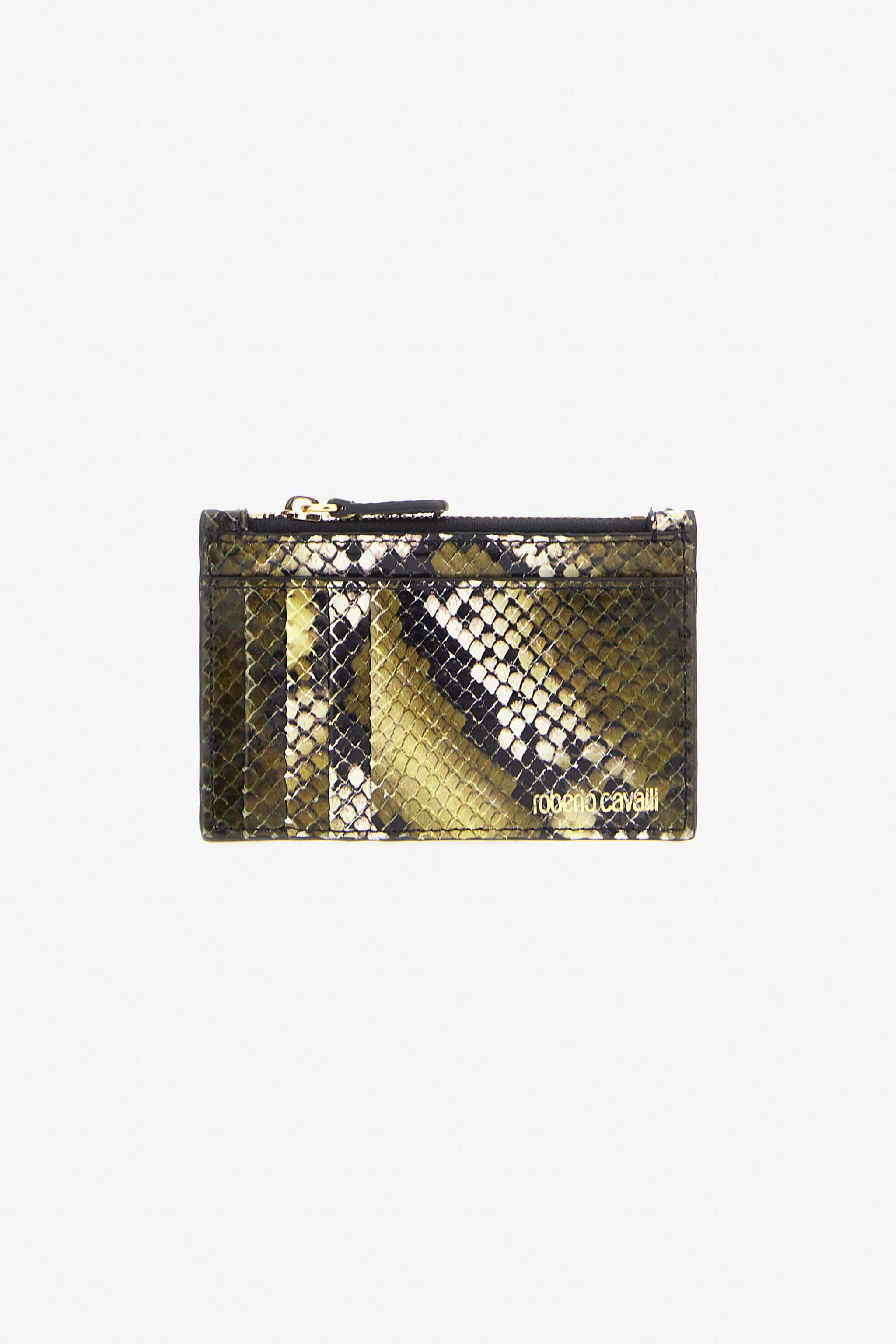 RC Logo-print leather clutch Dark green TKA005-PZ02S