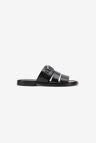 RC Black Leather Sandals BLACK WNS006-PZ908