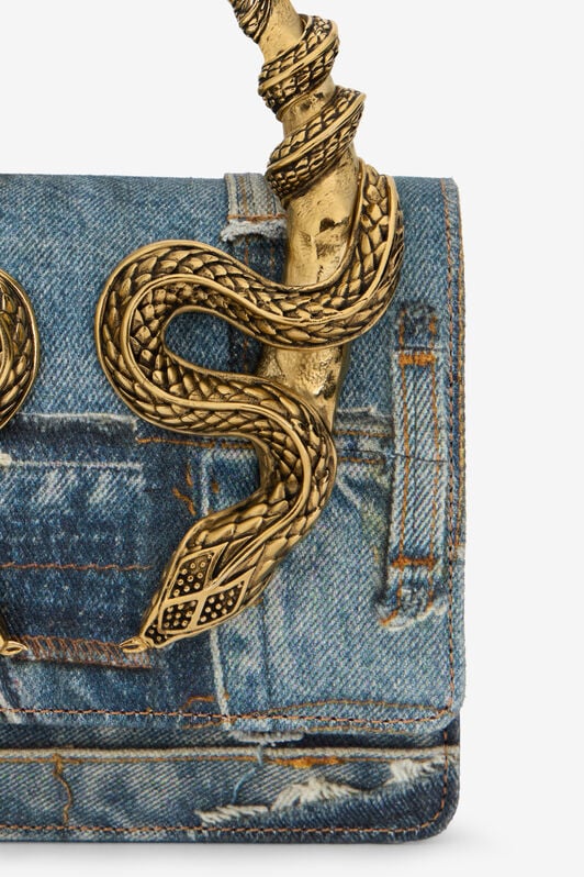 RC Serpentine Bag con Stampa Denim Patchwork JEANS VWB001-DLL01