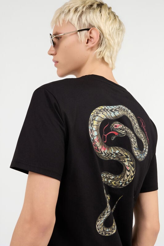 RC T-shirt con Stampa Serpente RC T-shirt con Stampa Serpente BLACK ROT60E-JD065