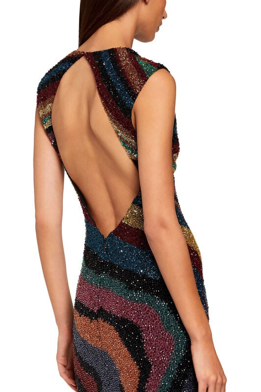 RC Abstract-pattern beaded dress RC Abstract-pattern beaded dress MULTICOLOR KQR138-RT020