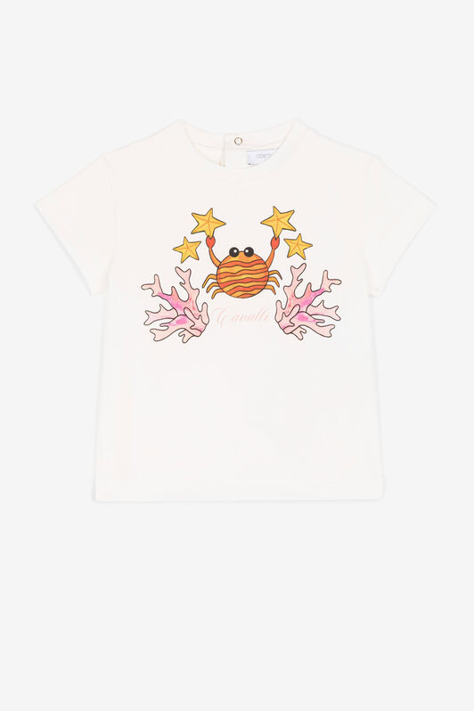JU Crab-print short-sleeved T-shirt JU Crab-print short-sleeved T-shirt White QJT650-JV025