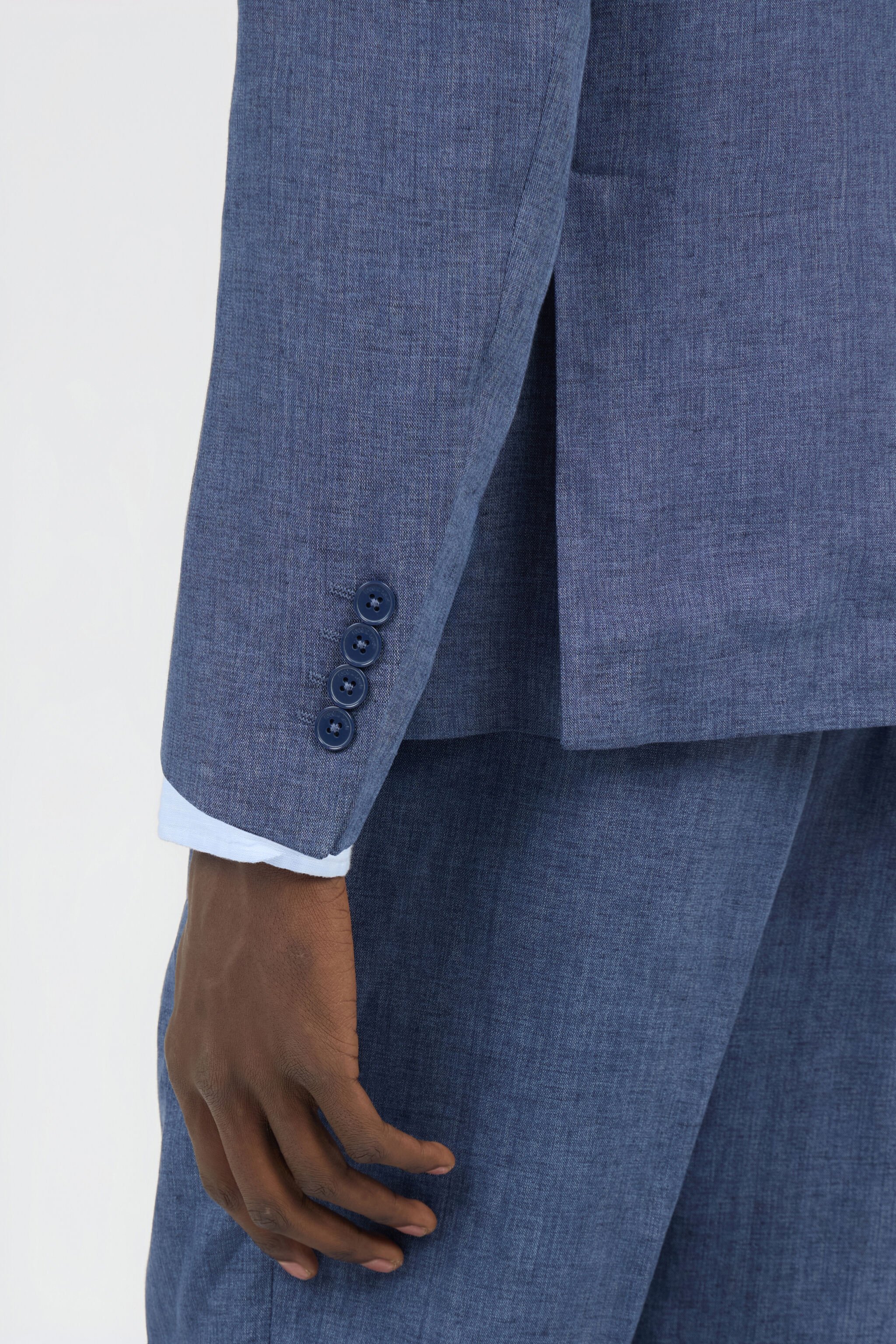 RC Costume Tailleur en Lin Bleu LIGHT BLUE QOT40P-1NO01