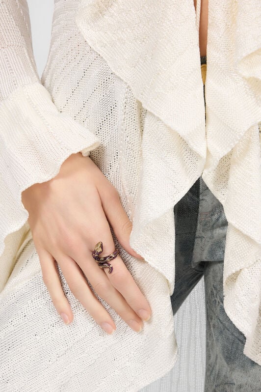 RC Serpentine Ring RC Serpentine Ring GOLD/PURPLE/CRYSTAL XQG023-AM011