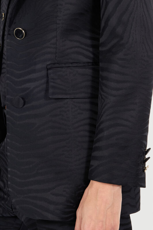RC Blazer With Solid-Color Tiger Skin Design Black UKT405-TJ033