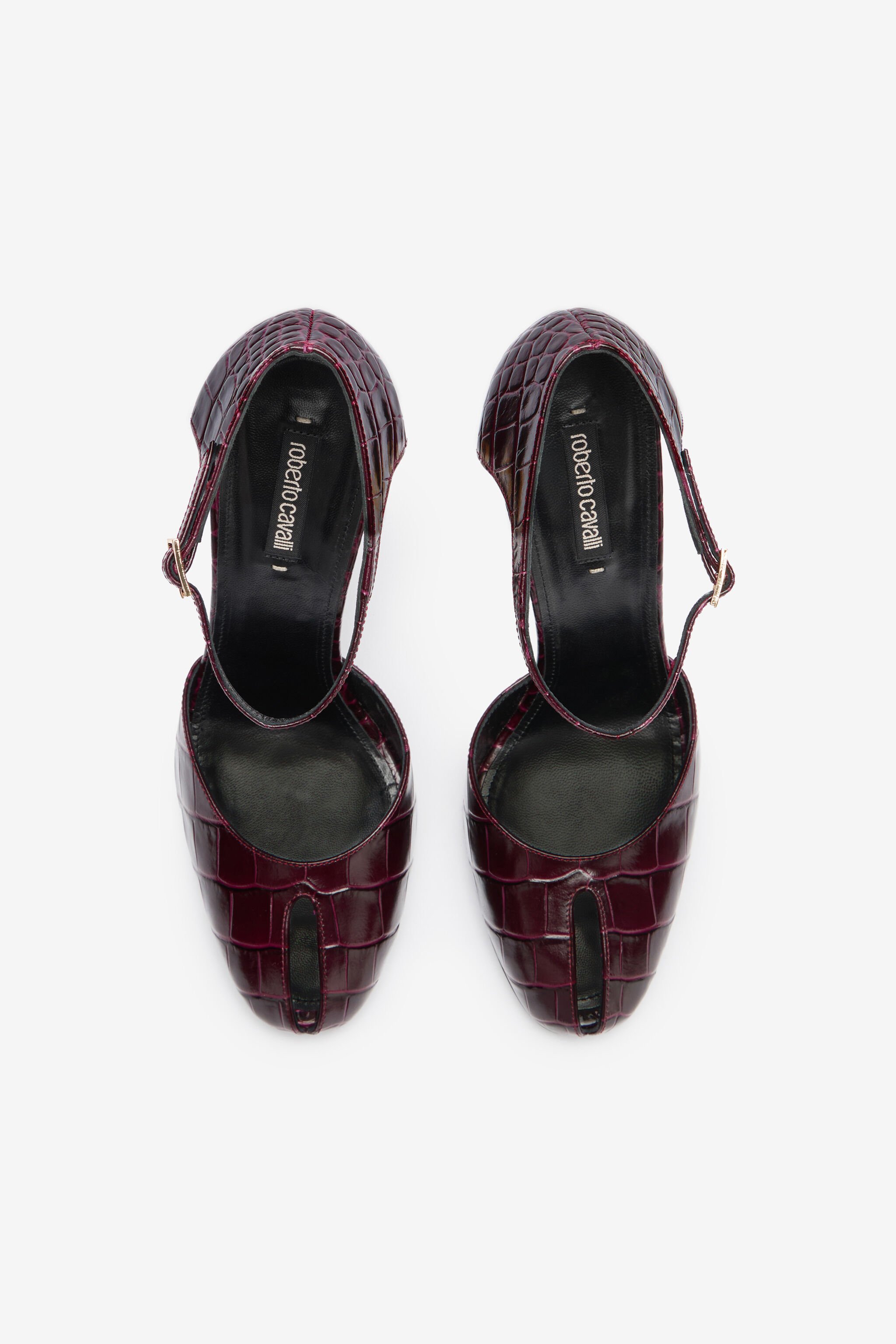 RC Zapato De Salón De Piel Gofrada Con Tacón Fang Morado TWS003-PZ055