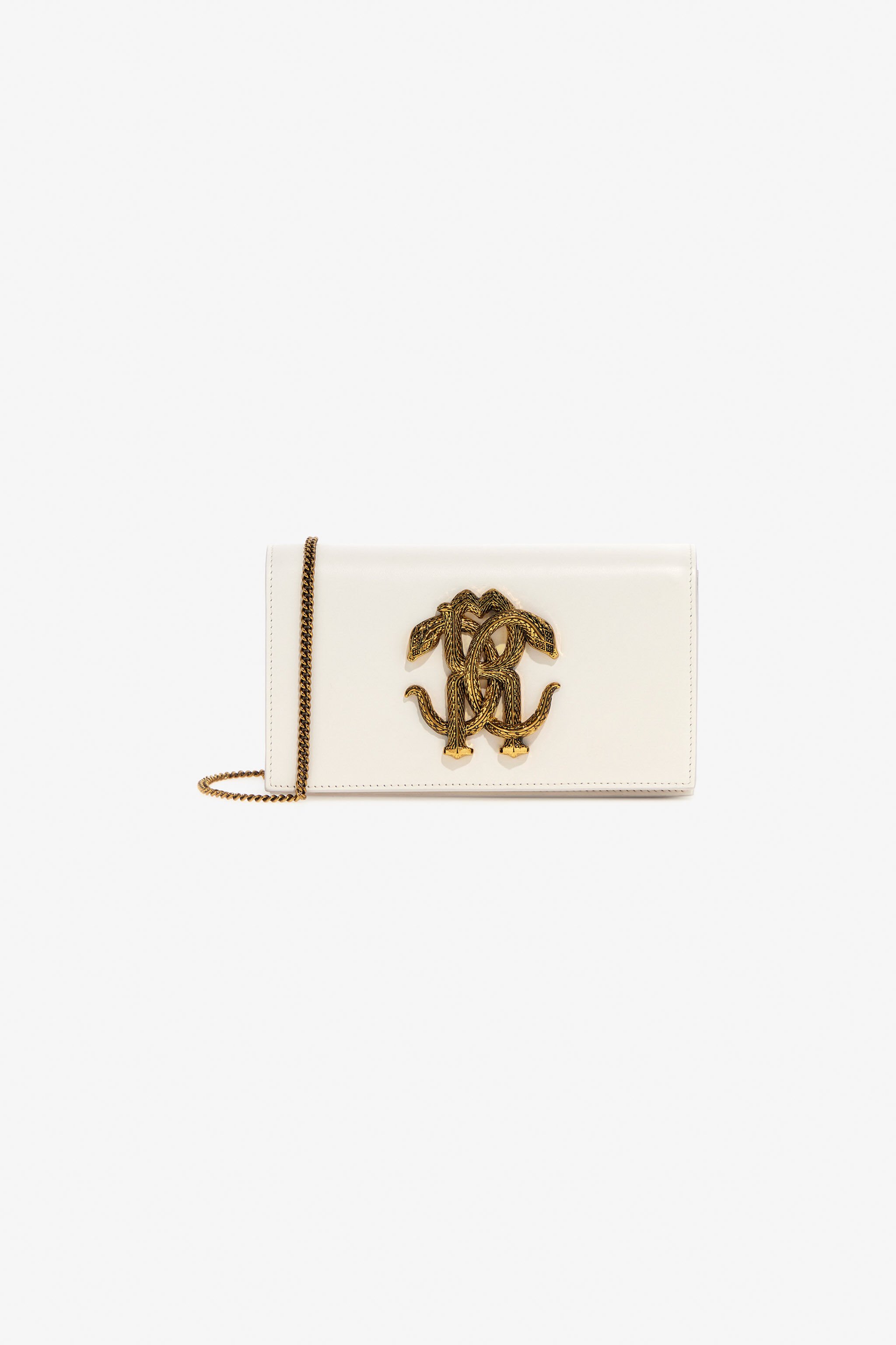 RC Borsa a spalla con Monogram Mirror Snake Bianco SKB112-PZ172