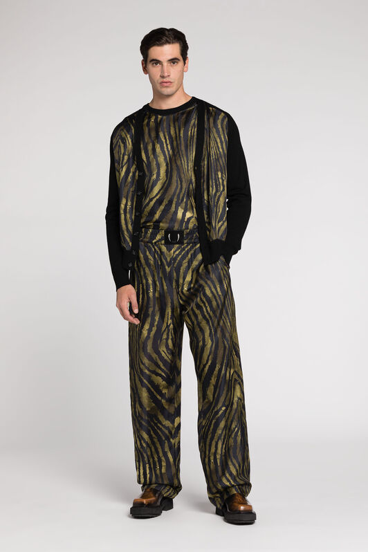 RC Freedom-Print Panelled Sweater Dark green/Black RRM622-MW001