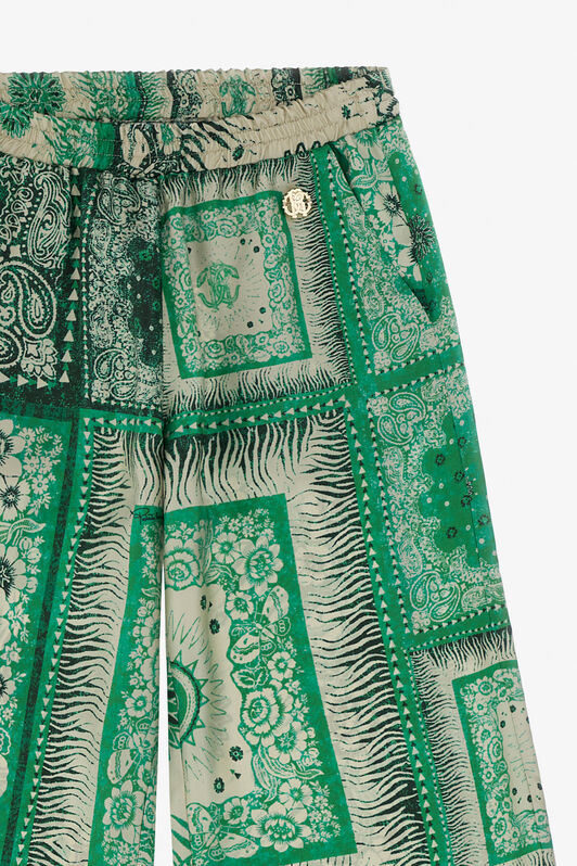 JU Bandana Print Pants Vert TJT22P-4QN16
