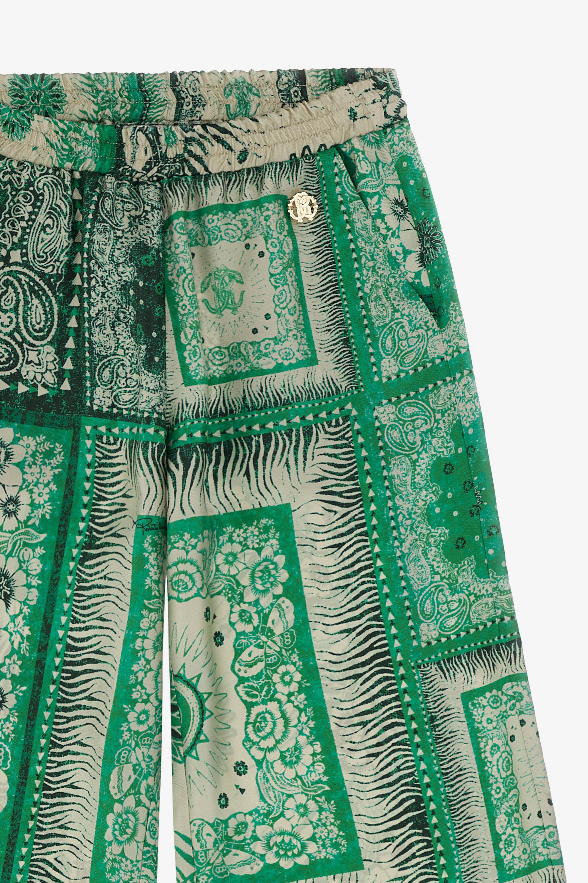 JU Bandana Print Pants Vert TJT22P-4QN16