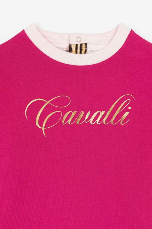 JU Ocelot And Logo-Print Sweatshirt Fucsia PJT904-5OE27