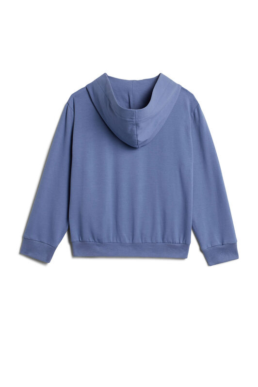 JU Blue zip front hoodie DENIM/ORANGE IJT920-CF042