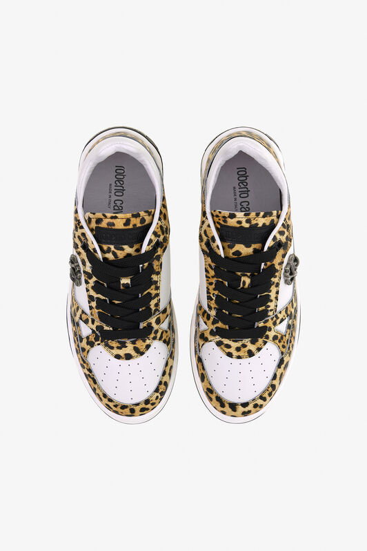 RC Low-Top Sneakers with Jaguar Print Light Brown SKS045-PZA90
