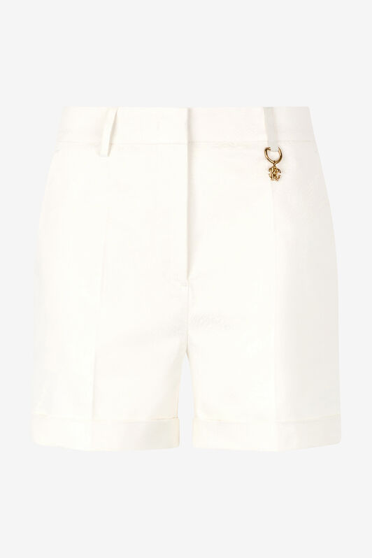 RC Solid-Color Python-Print Shorts White UKT214-4NN53