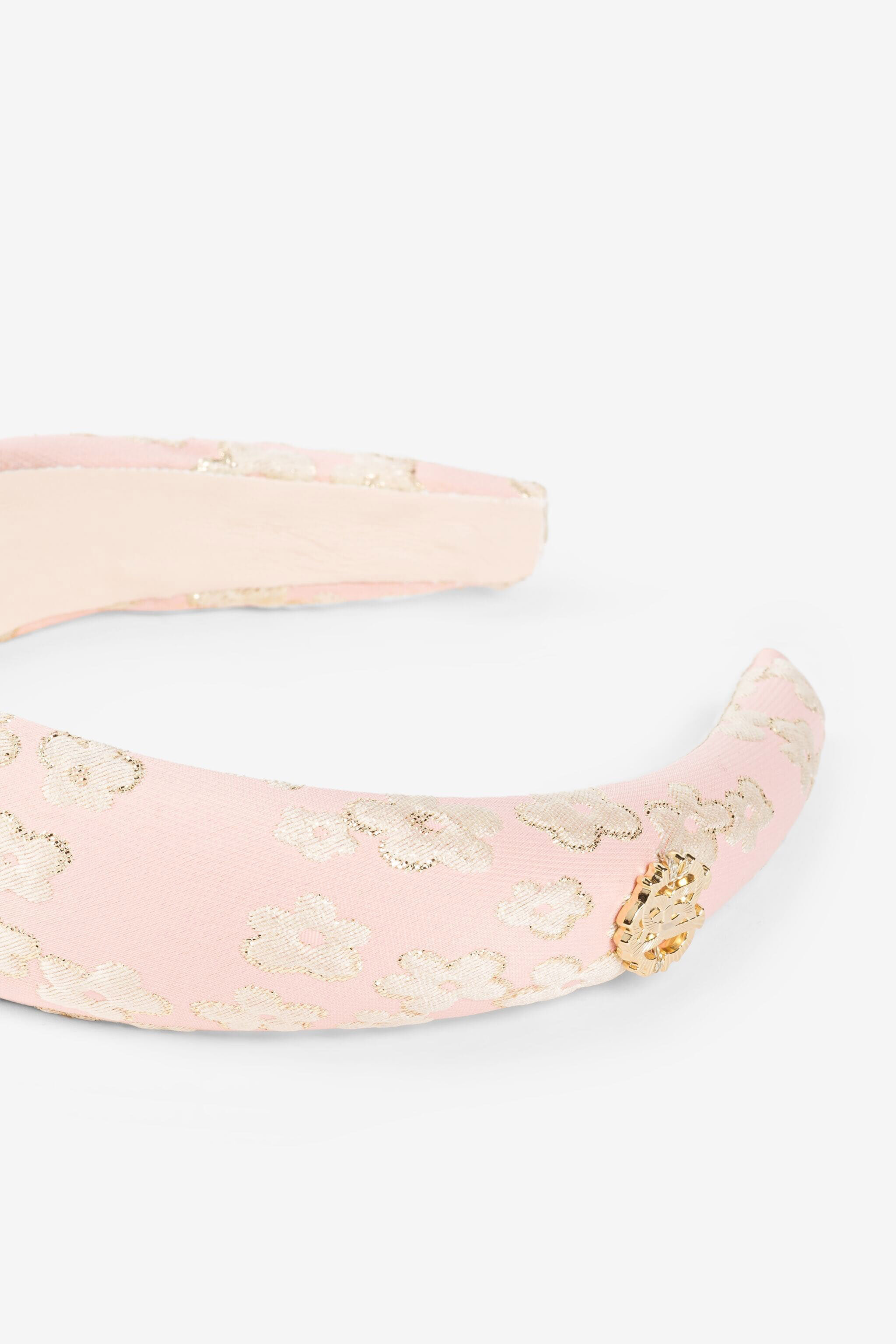 JU Floral-embroidered head band Pink QJI029-DJ001