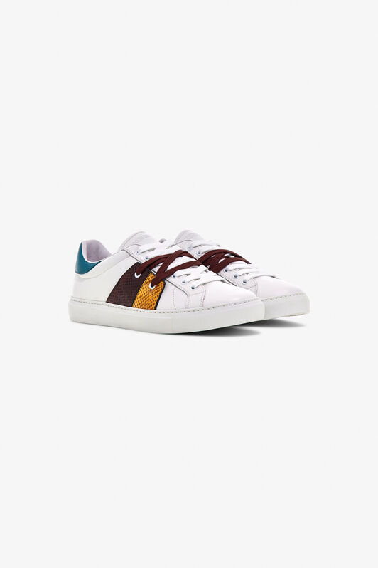 RC Sneakers with Central Stripe Orange SRS036-PZB01