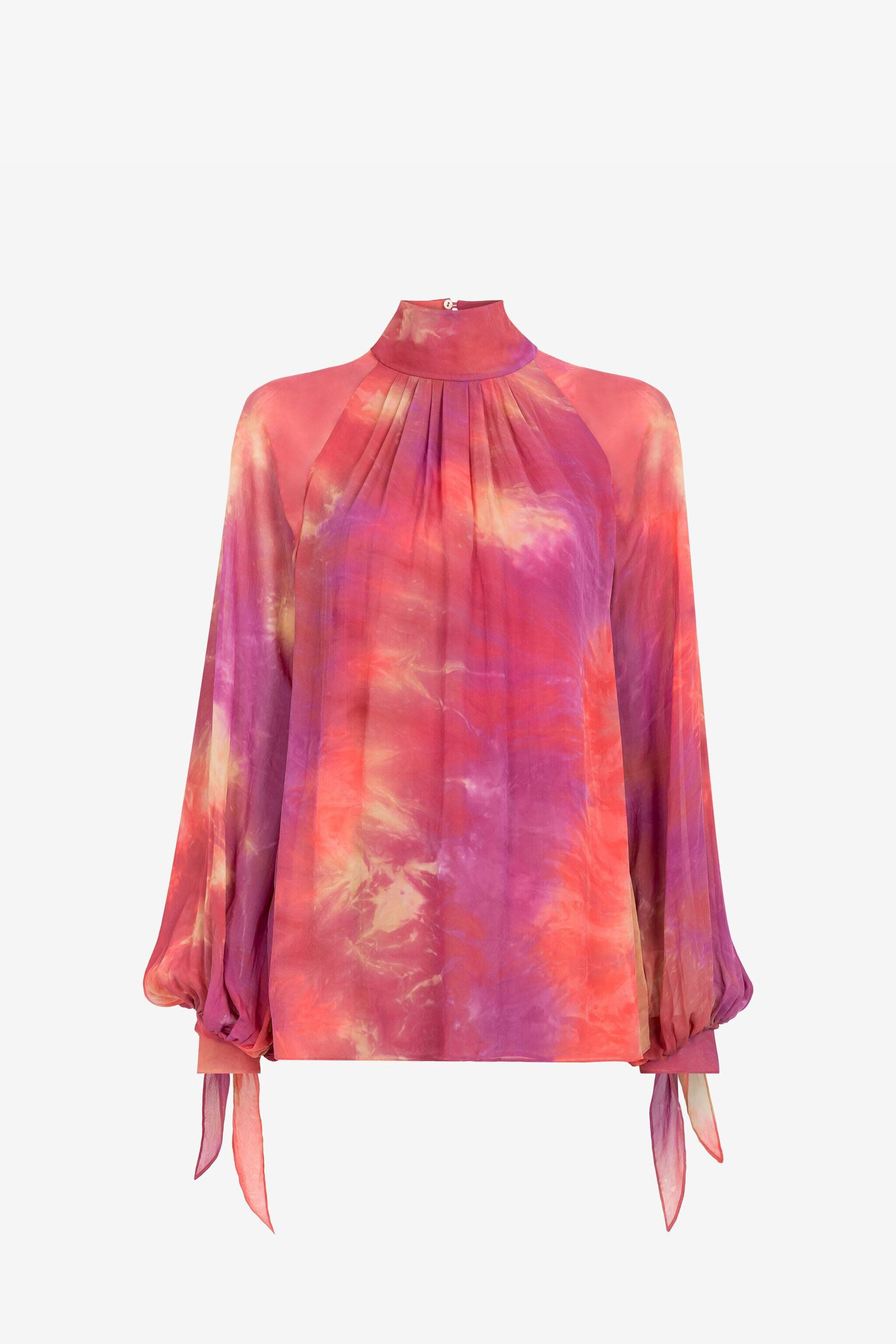 RC Top mit Batikmuster Fuchsia QKT700-GG039