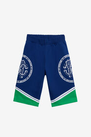 JU Black Cotton Kids Trousers BLUE/GREEN TJT20W-CF050
