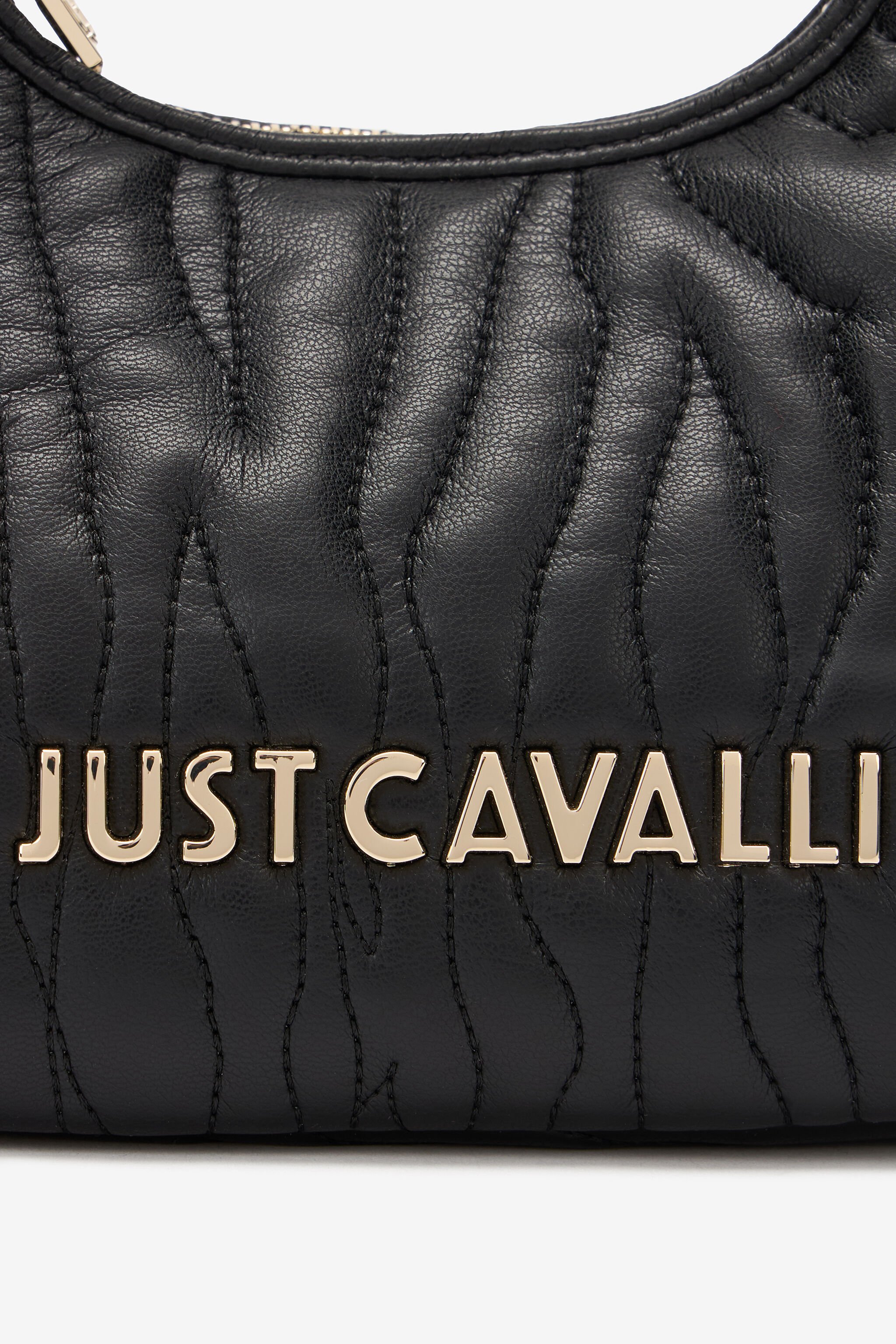 JC Sac Hobo Surpiqué Avec Logo Noir UFB069-UF438