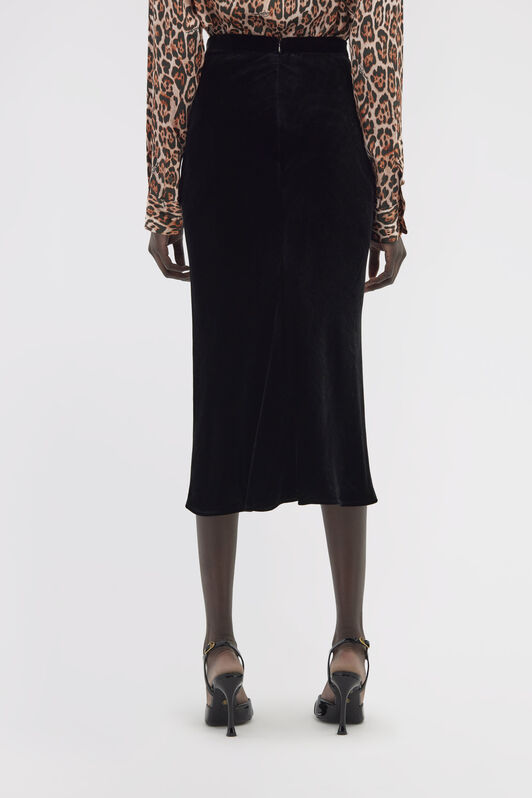 RC Velvet midi skirt Black NOT30B-VL002