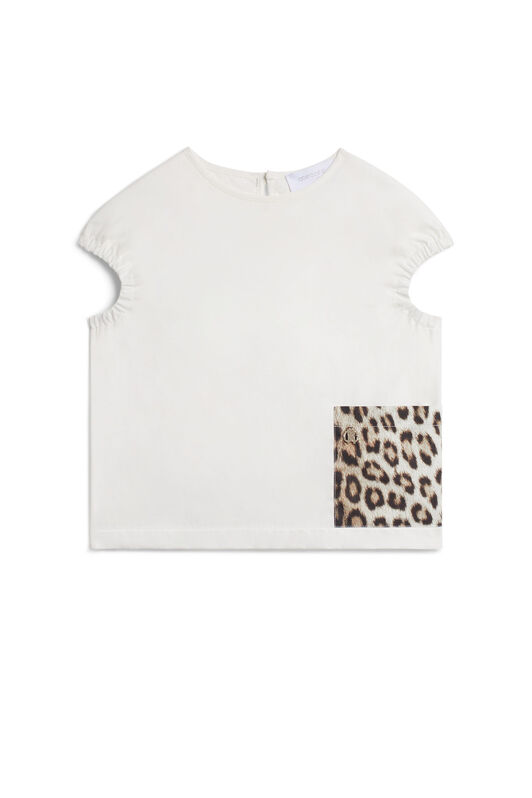 JU Contrast pocket top JU Contrast pocket top MILKY WHITE IJT701-CH071
