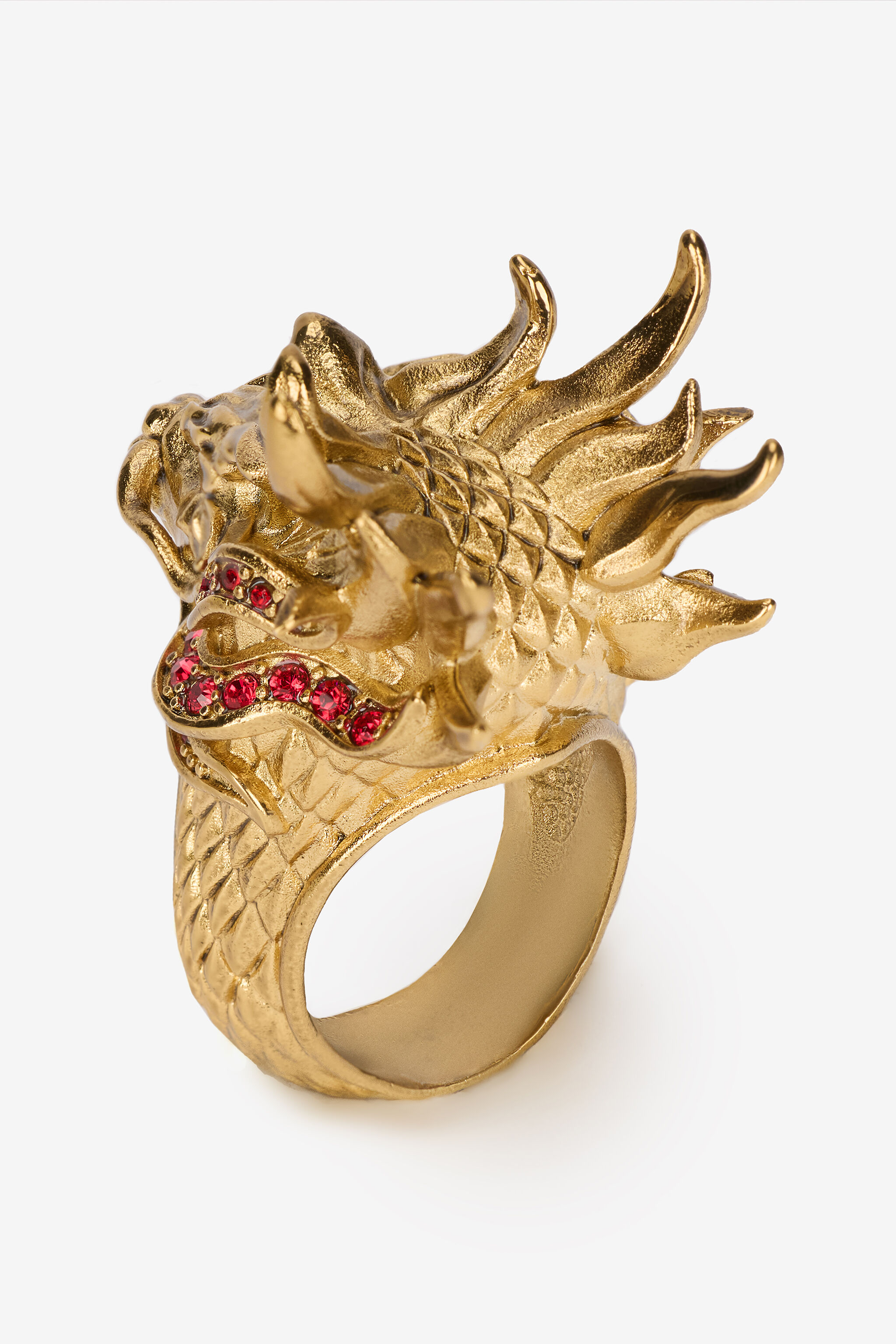 RC Cocktail Ring with Dragon Head Gold VKG031-AM072