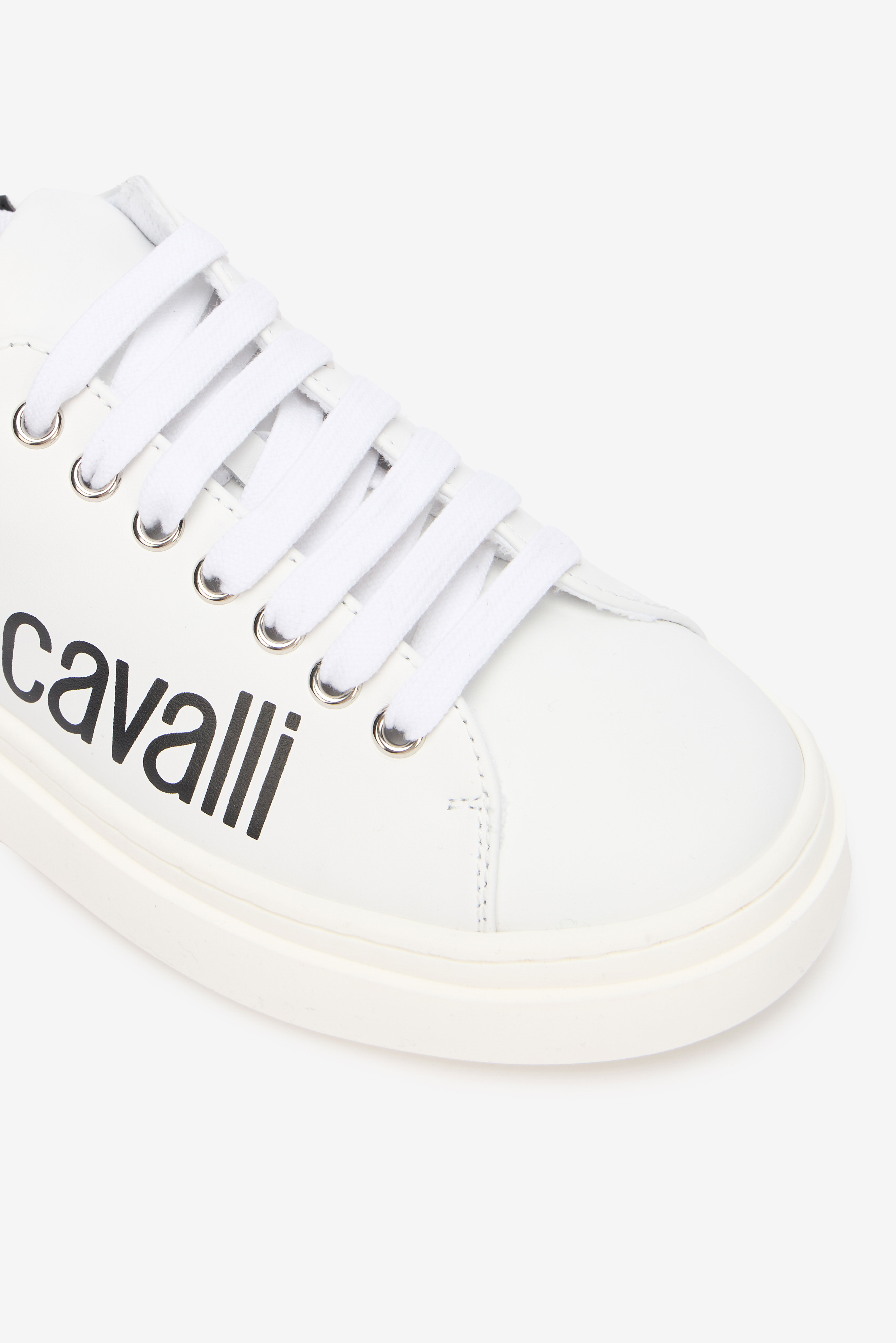 RC White Sneaker With Logo Print WHITE/BLACK QOS01I-PZO16
