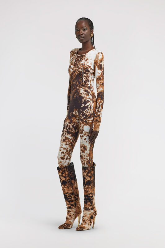 RC Appaloosa Print Jumpsuit Brown TKT11A-HVN08