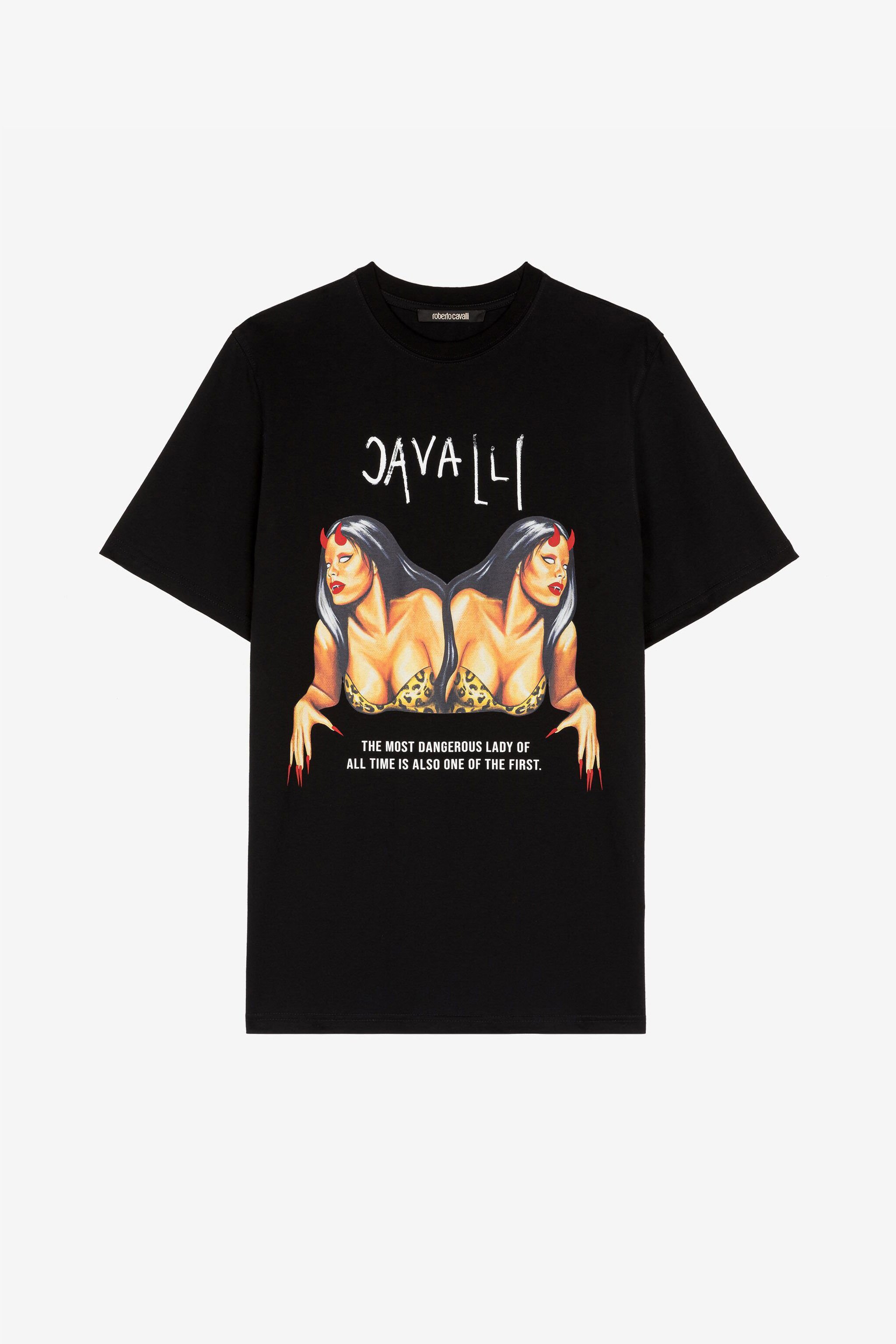 RC Graphic-Print Cotton T-Shirt Black RRT61I-JD060