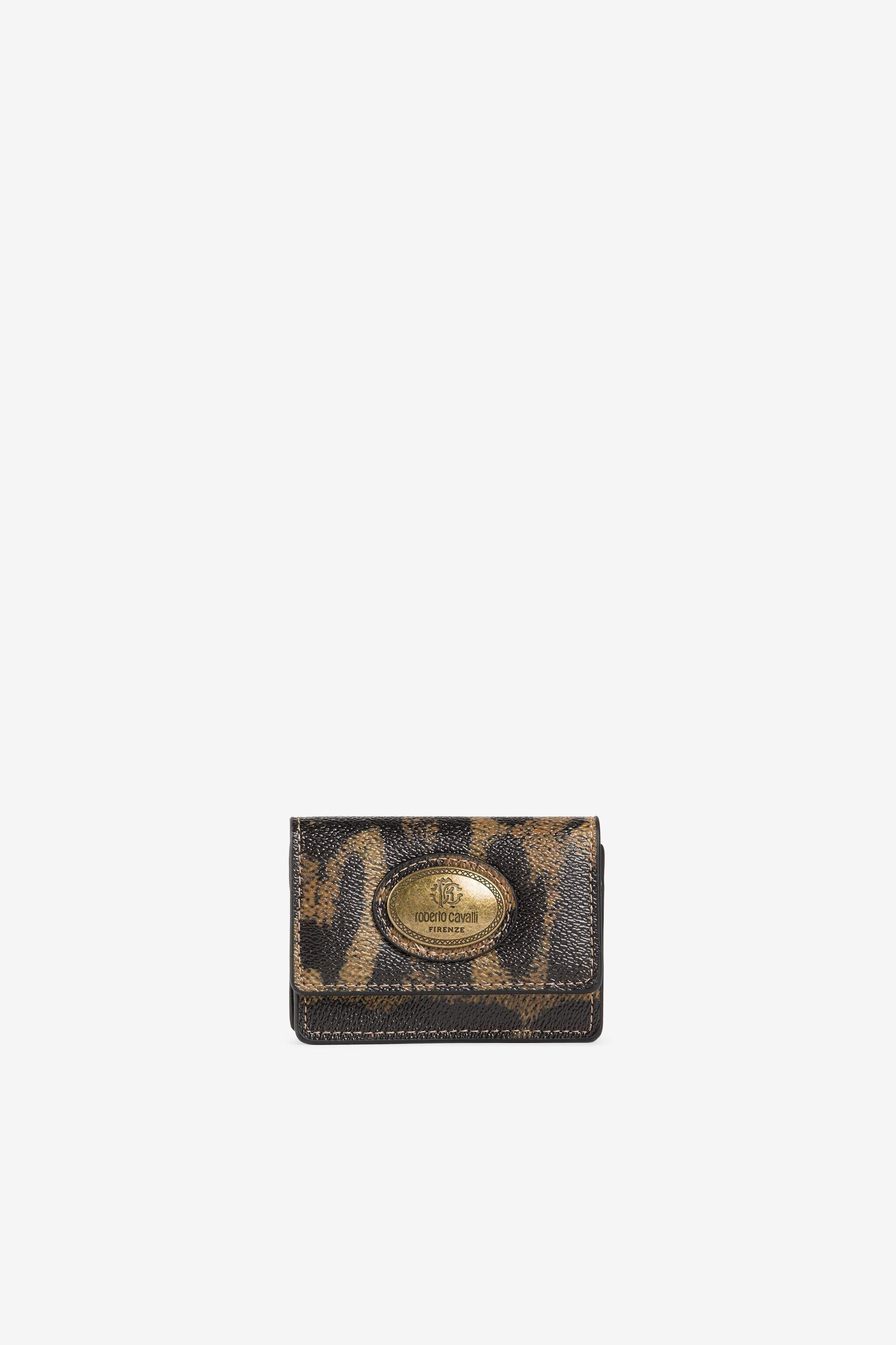 RC RC Monogram Leopard-Print Wallet Brown/Black JSA006-ABO01