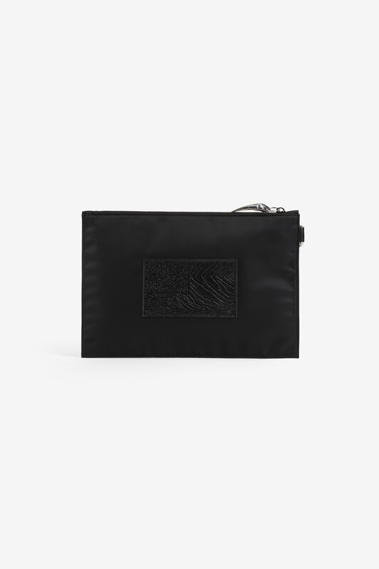 RC Slogan-Print Envelope Pouch RC Slogan-Print Envelope Pouch BLACK PRB020-5R000