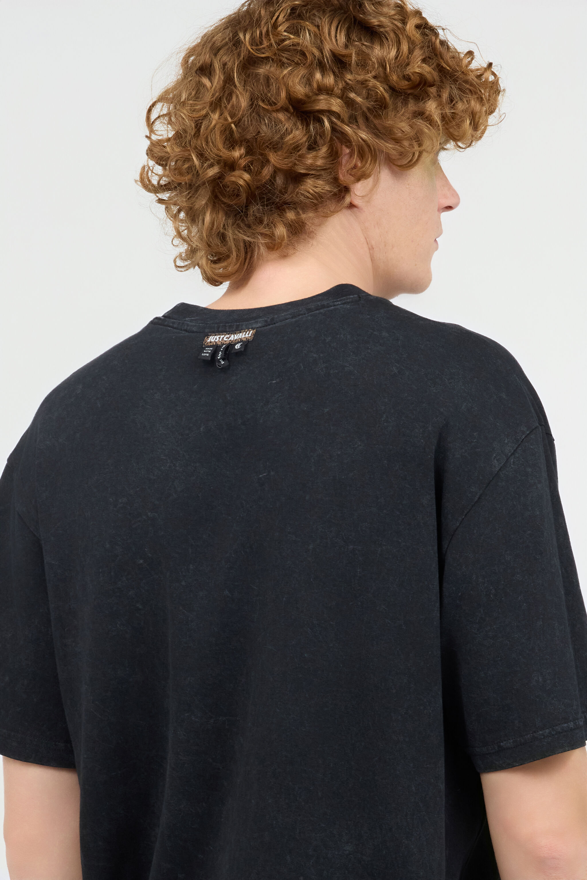 JC T-Shirt With JC Monogram Patch Black UFT032-UF052