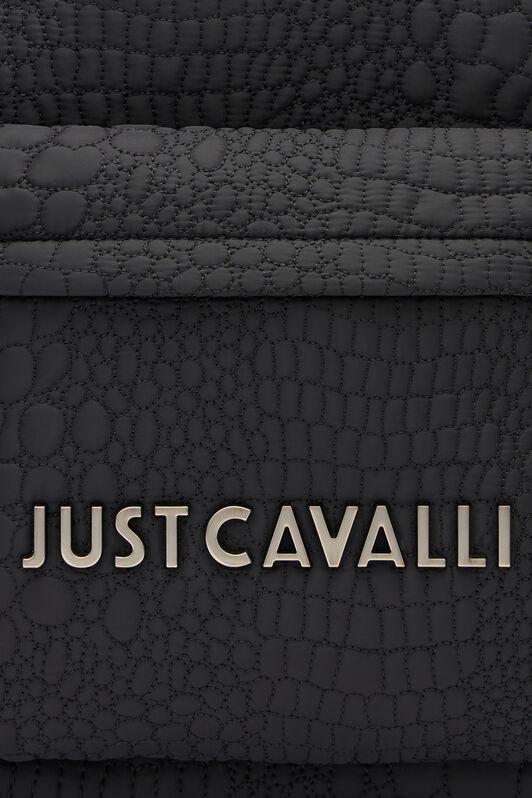 JC Backpack With Crocodile-Effect Design Black UFB002-UF306