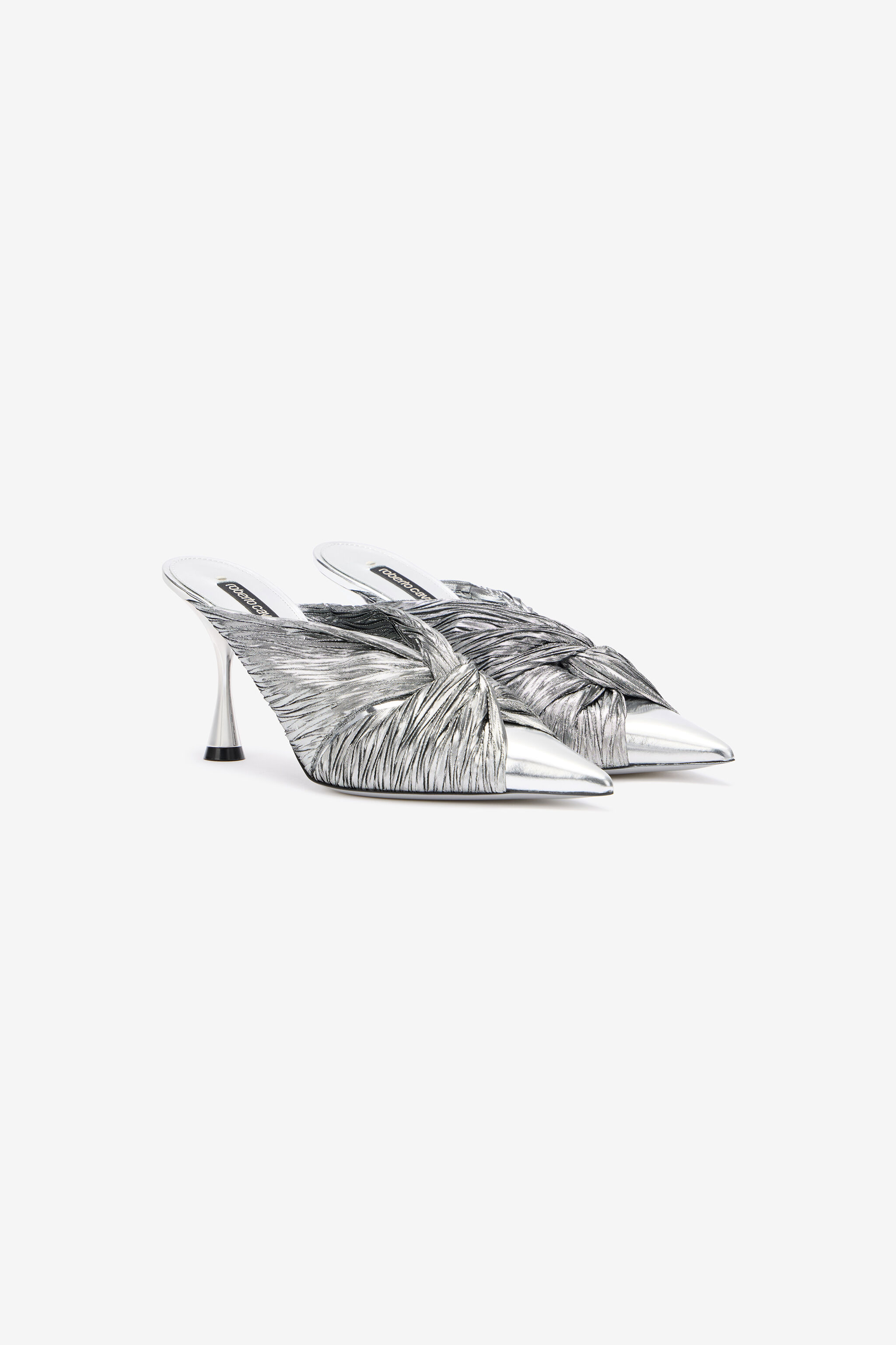 RC Mules With Knotted Detail Silver UKS009-PZF01